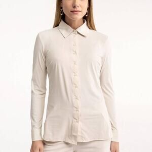 Studio Anneloes Blouse Poppy Kit Long Sleeve Button Up Shirt White S